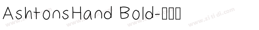 AshtonsHand Bold字体转换